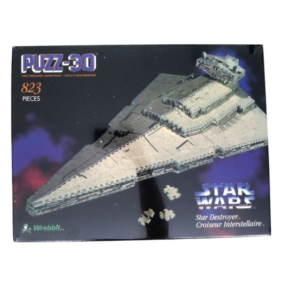 Vintage 90s Puzz-3D Star Wars Star Destroyer 3D Puzzle - Picture 1 of 8